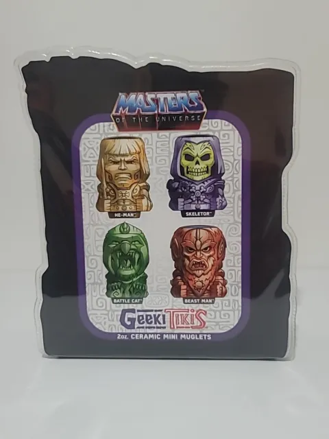 Masters of the Universe Geeki Tikis 4 Pack He-Man Skeletor Beast Man Battle Cat