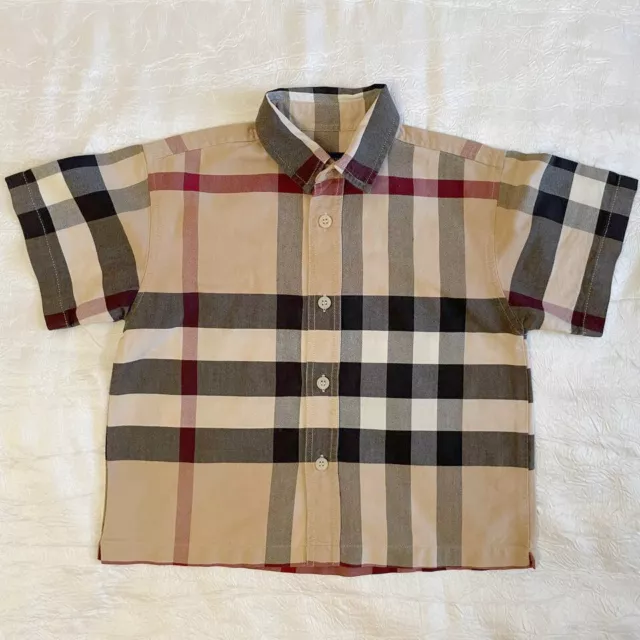 Boy's Burberry Nova Check Short-Sleeve Shirt Kids - 3y (Oversized) genuine baby