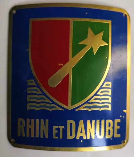 Insigne Rhin et Danube, de bras en métal, à coudre...