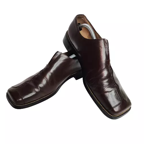 ZENGARA Loafers Men’s  Brown Leather Slip On Dress Shoes 10.5