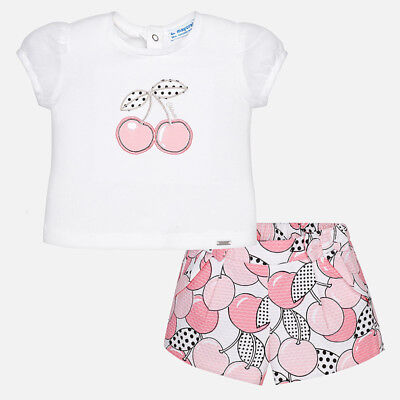 Mayoral neonato Ragazze Pantaloncini e T-shirt set In rosa (01262) di età compresa tra 12-36 mesi