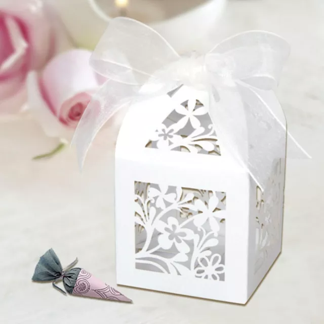 Laser Cut Wedding Engagement Anniversary Party Favour Box Table Decoration