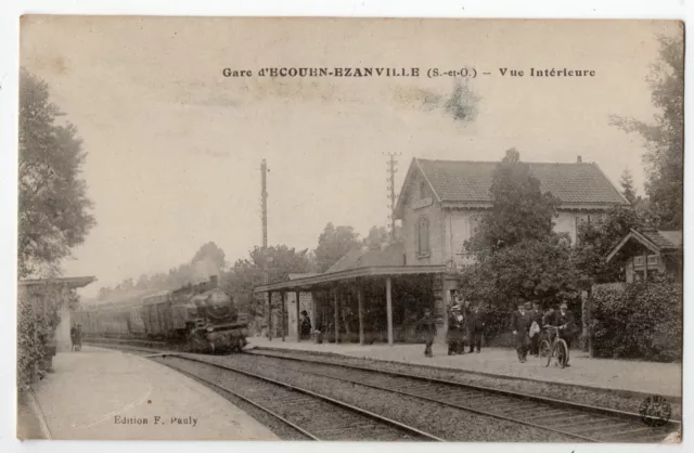 95 @ Carte Postale Ancienne De Ecouen Ezanville - La Gare @ Vue Interieure @ N°1