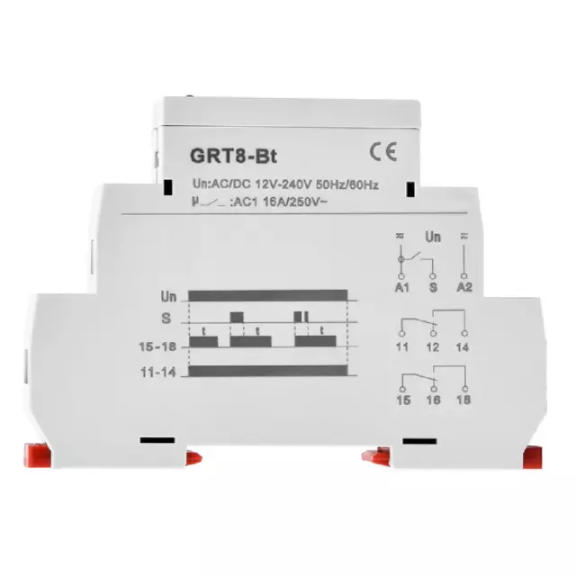 Time Delay Relay GRT8-BT For GEYA AC/DC 12-240V