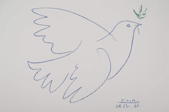 PABLO PICASSO : La colombe de la Paix - Lithographie signée EUR 149,00