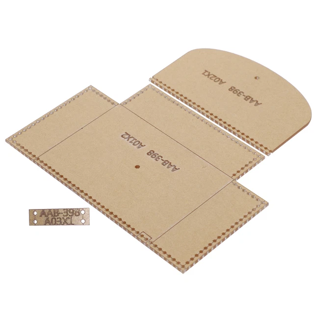 3Pcs Acrylic Template Coin Purse DIY Wallet Mold Craft Tools Accessories