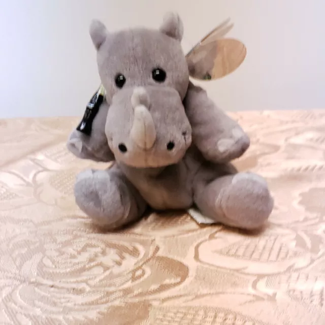 Vintage Coca Cola International Rhiny the Rhino Tanzania Bean Bag Plush 1998