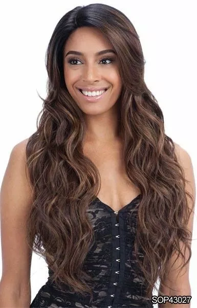 Freetress equal synthetic lace front wig deep invisible part kinsley top