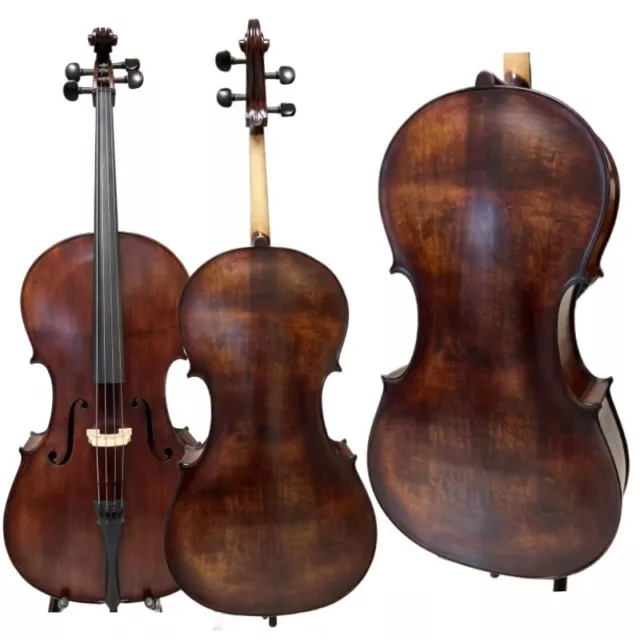 Stradivari style Cello 4/4,Old spruce ,Full Size 100% Hand Made,Solid Wood#15840