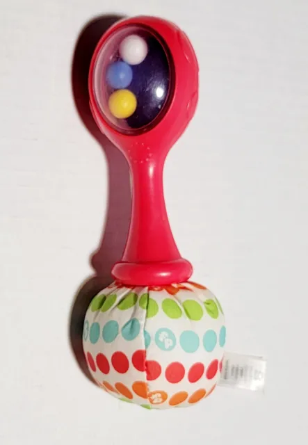 Fisher Price Rock And Rattle Red Maraca Baby Infant Toy