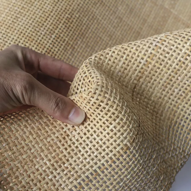 Hoja trenzada de ratán seco real caña tela material reparación