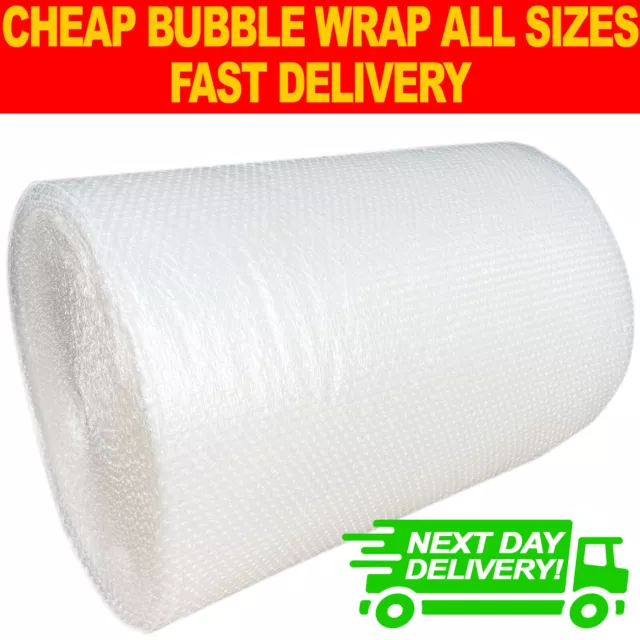 SMALL & LARGE BUBBLE WRAP - 300mm 500mm 750mm 1000mm 1200mm ROLLS x 10m 50m 100m