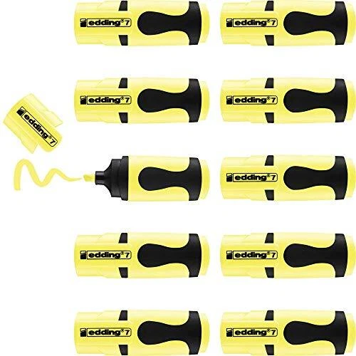 10 edding e-7 Textmarker gelb NEW