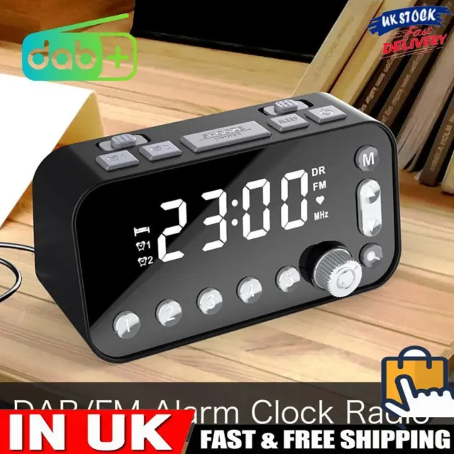 A1 DAB DAB FM Radio LED Display Backlight Adjustable Alarm Volume Alarm Clock