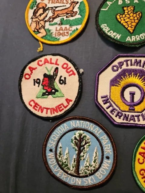 13 Vintage 1960's BSA Boy Scout Patches Plus others. 2