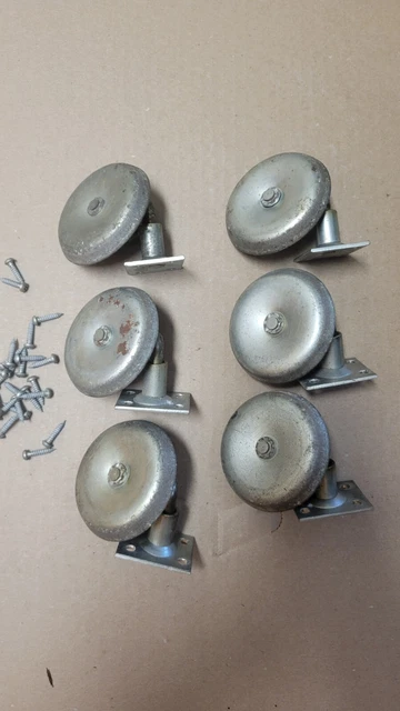 6 Vintage Casters / Wheels / Rollers for Automobile Creeper Lisle and Others