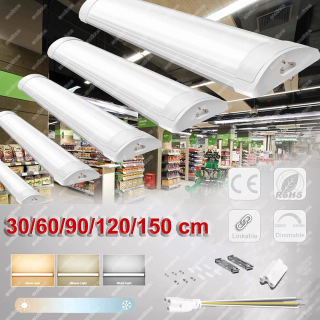 LED Wannnenleuchten Deckenleuchten Feuchtraumlampe Werkstatt Röhre 60/90/120/150
