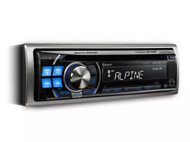 ALPINE CDE 104 BTI! 1-DIN-AUTORADIO! teildefekt!