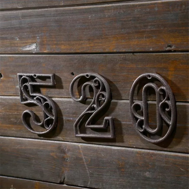 House Number Cast Iron Door Address For Home Restaurant Wall Living Room Decor