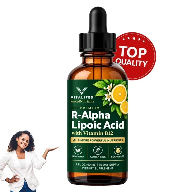 Sercive Alphas ROOTED NUTRIENTS R-ALPHA Lipoic Acid Drops Vitamin B12, Vitamin B1 ...