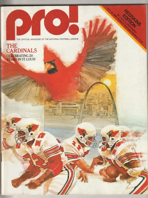 October 19, 1980 Cardinals vs Redskins Pro! Football Program---VG