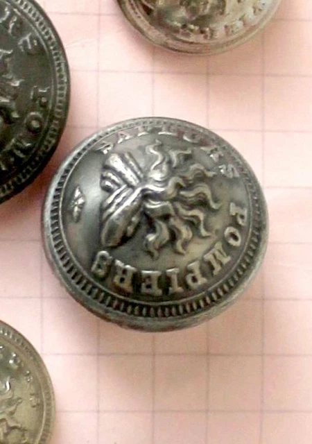 BOUTON BOMBÉ - SAPEURS POMPIERS - BUTTON UNIFORME ANCIEN - GRENADE  D:20mm/ RARE