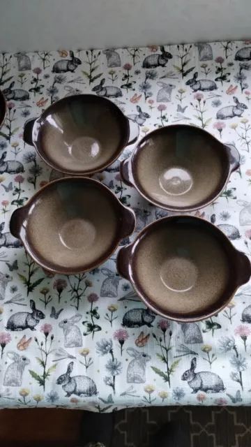 Temuka Pottery Stoneware Soup Bowls Cobblestone New Zealand 2