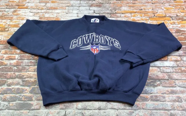 VINTAGE DALLAS COWBOYS NFL Football Crewneck Sweatshirt Men's Size XL Blue  $29.95 - PicClick