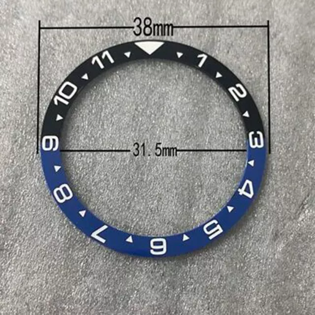 Flat Watch Ring Mouth Watch Bezel Insert 38mm*31.5mm Diameter Ceramic/Aluminum