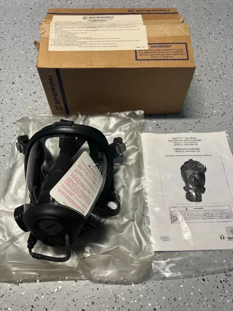 Survivair Opti-Fit 40mm NATO CBRN 7690 769020 Adjustable Gas Mask - Medium - NEW