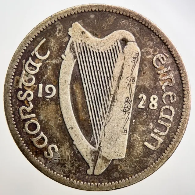 1928 Irish Horse Half-Crown Silver Coin | Collectable Grade | a2825
