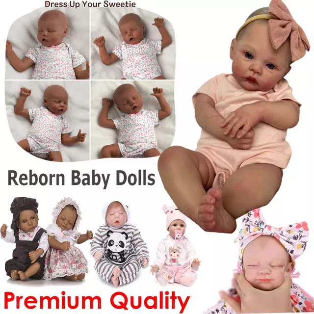 20" Reborn Baby Dolls Realistic Silicone Vinyl Handmade Newborn Doll XMAS Gift