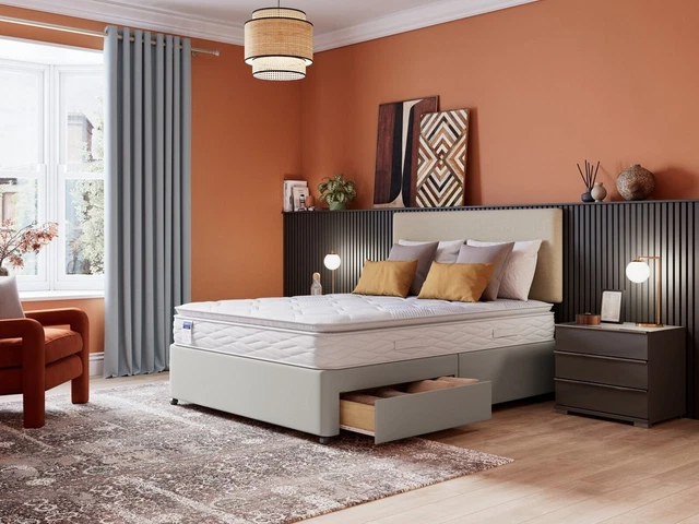 SIMPLY MEMORY FOAM Pillowtop Pocket Sprung Divan Bed Set With Mattress SIMPLY MEMORY FOAM Pillowtop Pocket Sprung Divan Bed Set With Mattress