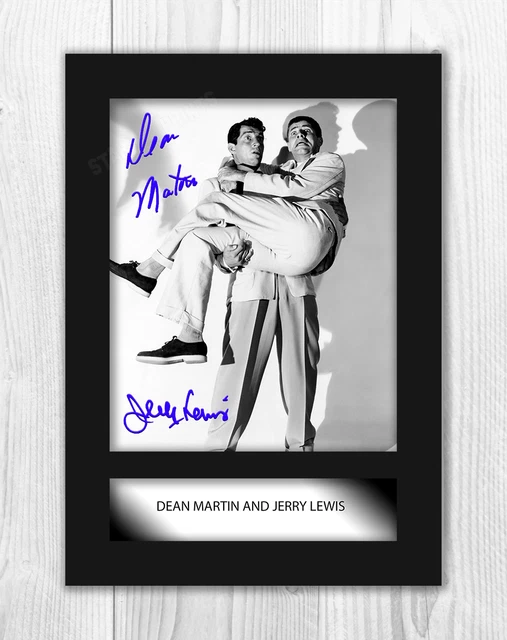 DEAN MARTIN & Jerry Lewis 1 A4 signed photograph poster Choice of frame ...