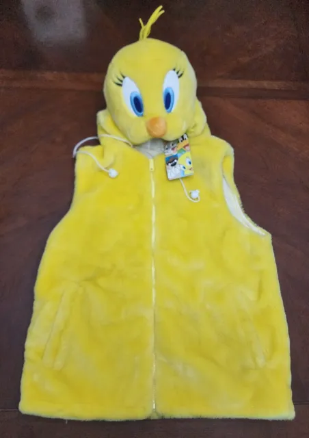 Vintage Looney Tunes Tweet Bird Vest Furry Costume From Six Flags Child Size