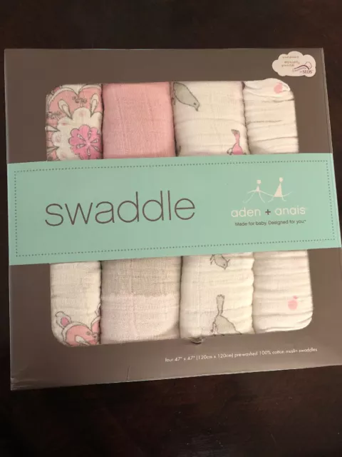 Aden + Anais Swaddle 4 Pack Cotton Muslin Swaddle Blankets