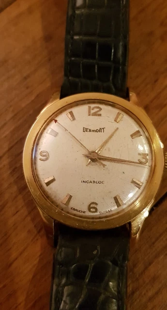 Bouton De Manchette Vintage Avec Montre FOSKA SUISSE - Plaqué Or - Occasion élégant