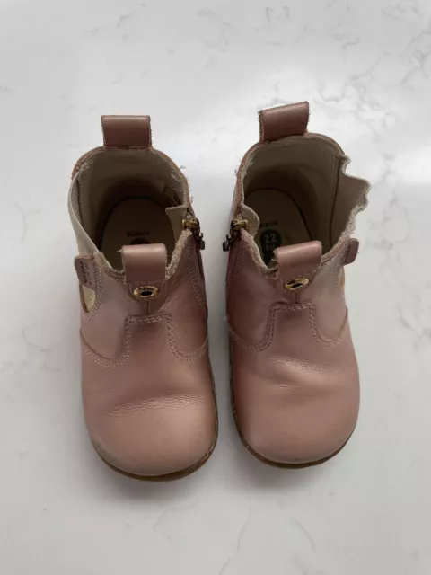 Bobux Toddler Boots. Pink And Gold. Size 22