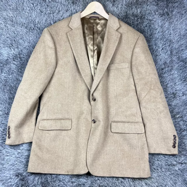 Vintage Christian Dior Camel Hair Blazer Sport Coat Jacket Men Size 46R Grand Lu