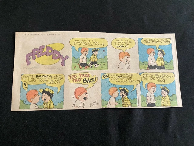 #07 FREDDY by Robert G. Baldwin "Rupe" Lot of 13 Sunday Third Page Strips 1977