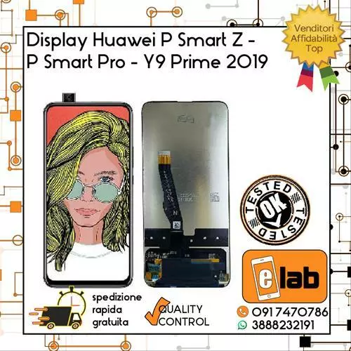 Display Lcd Touch Screen Huawei P Smart Z P Smart Pro Nero Y9 Prime 2019 Stk-Lx1