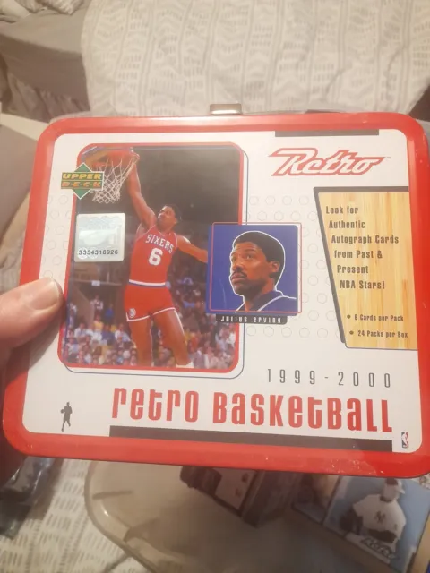 1999-00 Oberdeck UD Retro Basketball Brotdose Dose leer Julius Erving Philly
