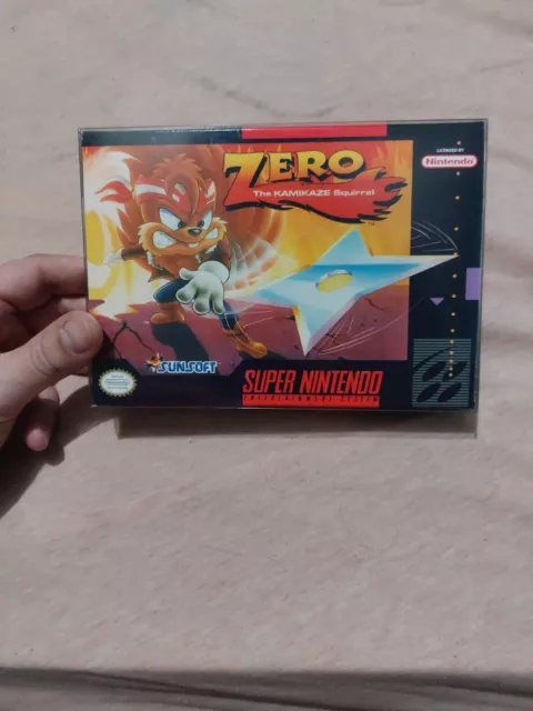 Zero The Kamikaze Squirrel Snes Super Nintendo Box Only Pristine Condition