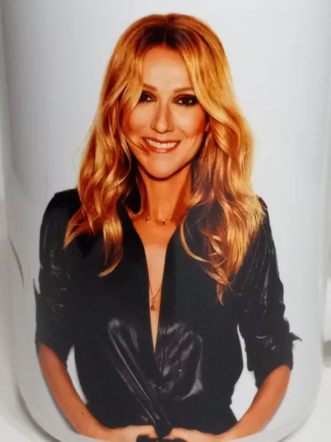 CELINE DION - Photo Collectible GIFT Mug NEW ITEM Cup Glass RARE Vibrant UNUSED