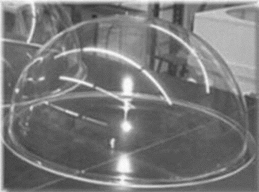 HEMISPHERE PLEXIGLAS CLEAR 24" OD x .250" Thick +1" FLANGE 15625-23