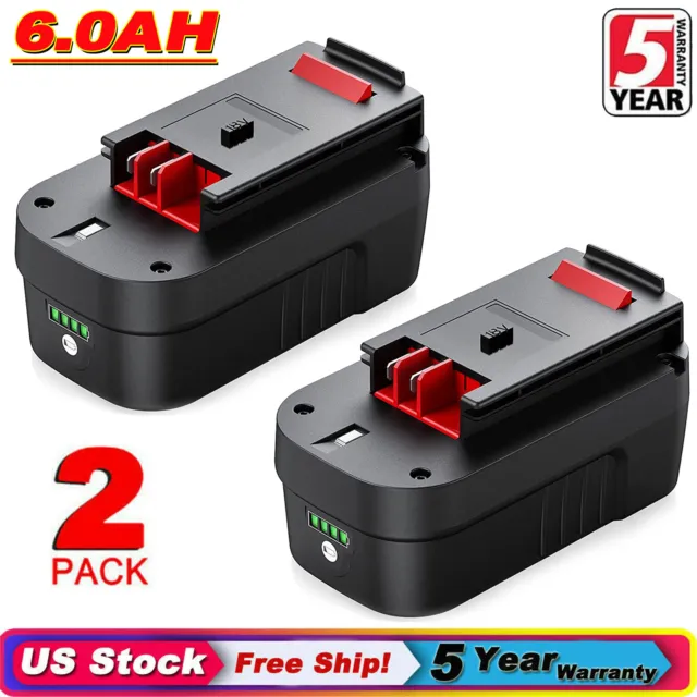 2x HPB18 HPB18-OPE 244760-00 18VOLT 6.0AH Lithium BATTERY FOR BLACK AND DECKER