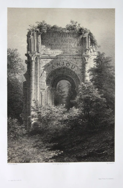 Ruines De L'Abbaye De Loroux / Maine Et Loire / Anjou Litografía Wismes