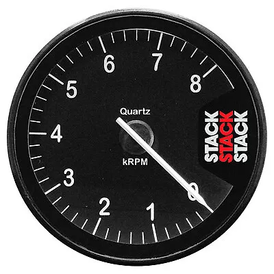 Stack ST200 Clubman Racing Tachometer With Black Dial Face -  0-8000 Rpm