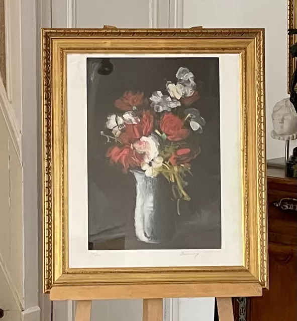 Exceptionnel Tableau Original Ancien Encadré signée Par Vlaminck Bouquet