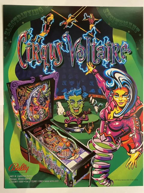 Circus Voltaire pinball machine flyer